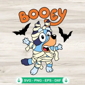 Booey Bluey Mummy Halloween SVG file for Cricut cutting