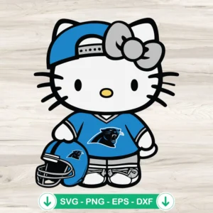 Carolina Panthers Hello Kitty SVG file for cutting machines