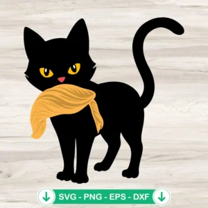 Cat With Trump Hairs svg file for Cricut cutting machine