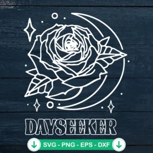 Dayseeker Band SVG and Rose Flower SVG cut file