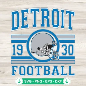 Detroit Lions football SVG file for Cricut cutting machines