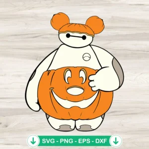 Baymax Pumpkin Halloween SVG file for crafting, cricut svg, cutting file