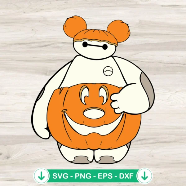 Baymax Pumpkin Halloween SVG file for crafting, cricut svg, cutting file