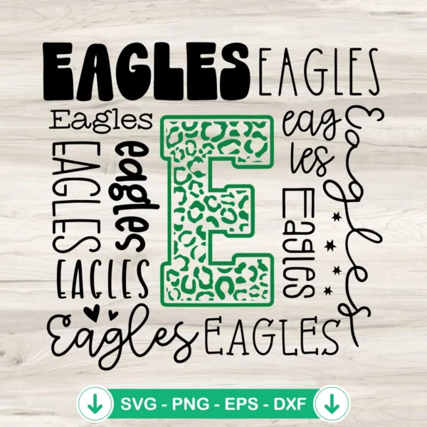 Eagles-SVG-1jpg.webp Eagles typography SVG file for cutting machines