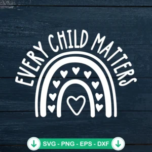 Every Child Matters Rainbow SVG file for Cricut or cutting machine