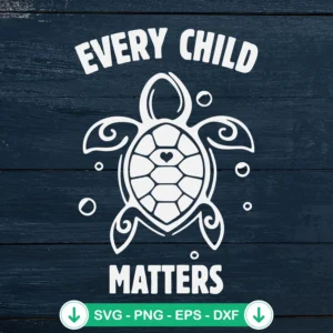 Every Child Matters Turtle SVG file for cricut cutting machine