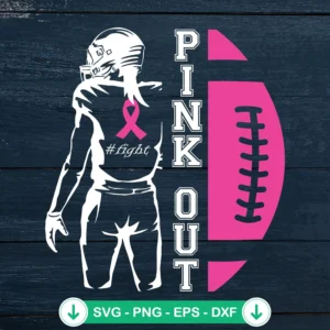 Football-Player-Pink-Out-SVGjpg.webp Football Player Pink Out SVG file for cricut cutting machine