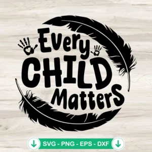 Hand Every Child Matters Feather svg file for cricut