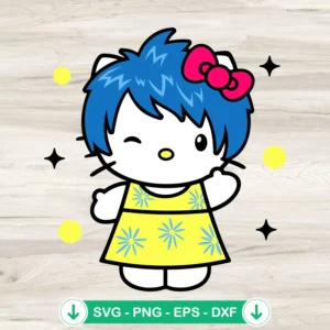 Hello Kitty Halloween SVG file for Cricut cutting machine
