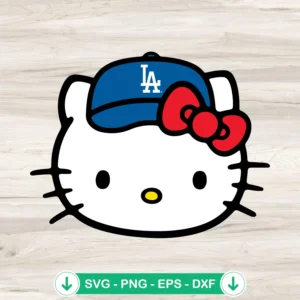 Hello-Kitty-Los-Angeles-Dodgers-SVG-PNG-Silhouette-Cricutjpg.webp Hello Kitty Dodgers SVG file for Cricut cutting machine