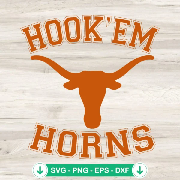 Hook-Em-Horns-SVGjpg.webp Hook Em Horns SVG file for Texas Longhorns football, cricut svg, cutting file