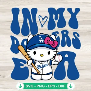 In-My-Dodgers-Era-SVGjpg.webp In My Dodgers Era SVG file, Hello Kitty Dodgers cutting file