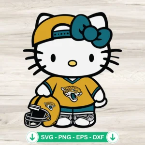 Jacksonville Jaguars Hello Kitty SVG file for cutting machines