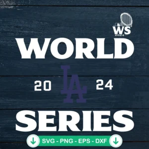 LA Dodgers 2024 World Series svg file for cricut cutting