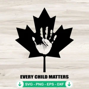 Maple Leaves Every Child Matters SVG file for cutting machines