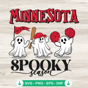Minnesota Twins Ghost Halloween SVG file for Cricut, cutting file