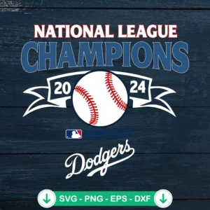 Dodgers SVG file for National League Champions 2024
