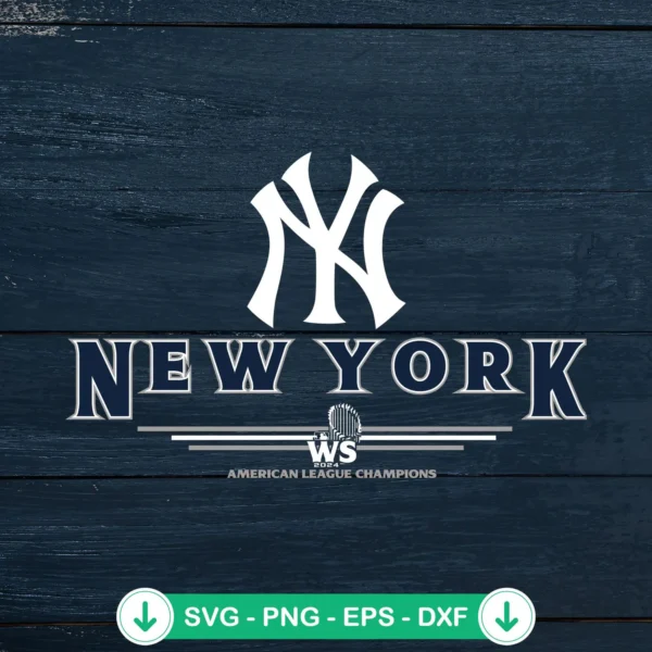New York Yankees 2024 Champions SVG file for cricut cutting