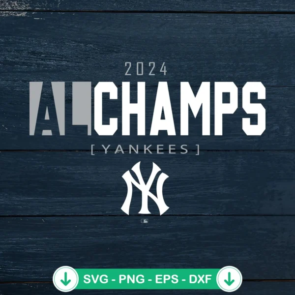 New York Yankees 2024 Champions svg file for cutting file