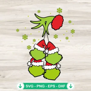 Personalized Grinch Hand Christmas SVG file, cricut svg, cutting file