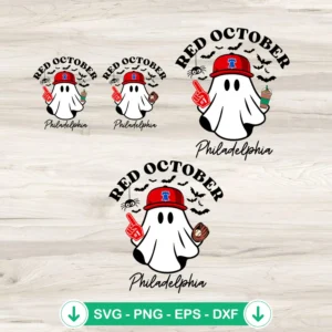 Philadelphia Baseball Ghost Halloween SVG cut file for Cricut
