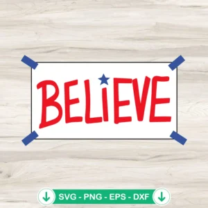Philadelphia Phillies Believe svg file for Cricut cutting machine