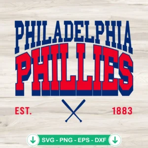 Philadelphia Phillies Est 1883 svg file for cricut cutting machine