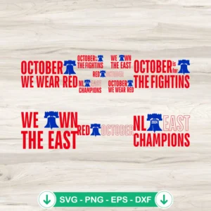 Phillies-SVG-Bundlejpg.webp Phillies SVG Bundle including Liberty Bell and NL East Champions cut file