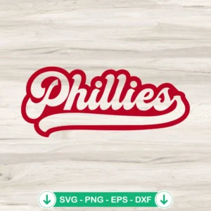 Phillies SVG file, Philadelphia Phillies baseball cutting file