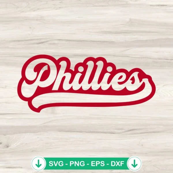 Phillies SVG file, Philadelphia Phillies baseball cutting file