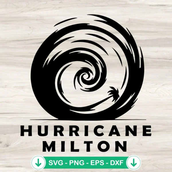 Silhouette Hurricane Milton SVG file for Cricut and cutting machine