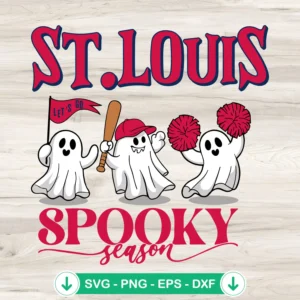 St Louis Cardinals spooky season SVG file for cutting machine