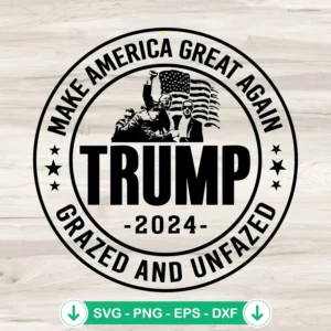 Trump 2024 SVG file for Cricut, Make America Great Again cut file