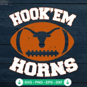 Vintage-Hook-Em-Horns-SVGjpg.webp Vintage Hook Em Horns SVG file for cutting machines