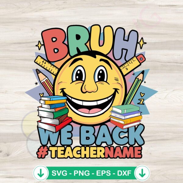 Custom Teacher Summer End SVG file for Cricut cutting machine
