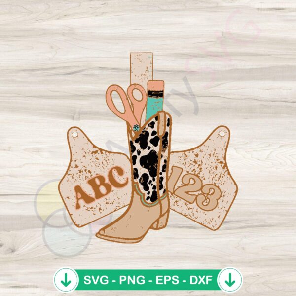 Cowgirl Boots SVG file for cutting machine, Western Teacher design