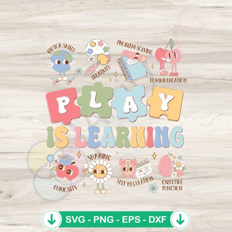 Groovy Play Is Learning SPED Teacher svg file for cricut cutting machine