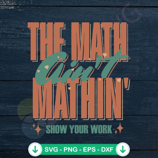 Math Aint Mathin SVG file for educational projects, cricut svg cut file