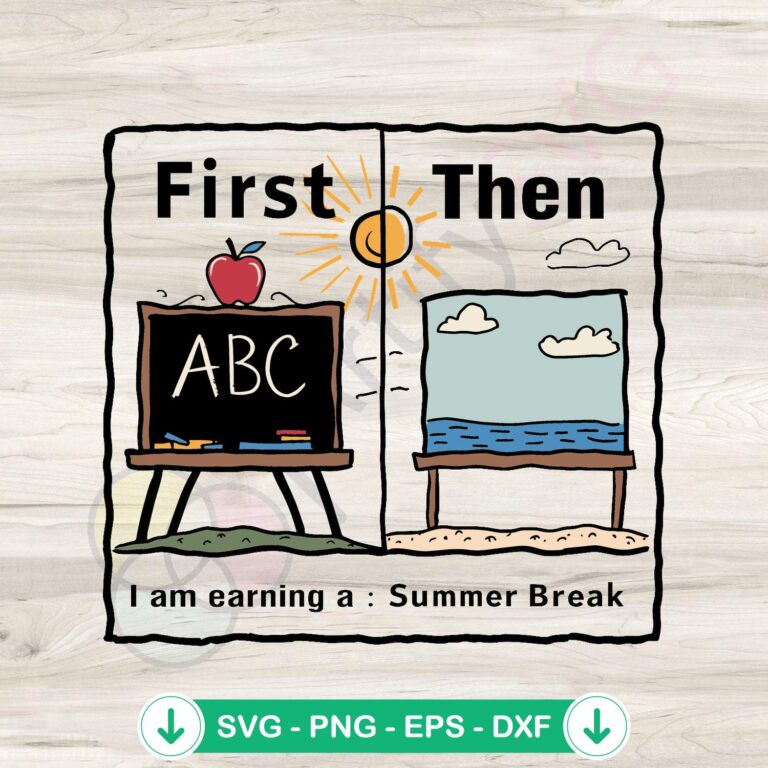 First Teach Then Beach Teacher Out SVG Instant Download 2 First Teach Then Beach SVG file for Cricut cutting machine