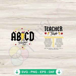 mockup-1-1740035100-781330441.jpg Retro ABCD Teacher Tour SVG file for Cricut cutting machine