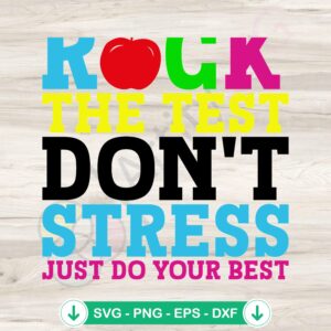 mockup-1-1740035490-1576711153.jpg Rock The Test SVG file for Cricut, cutting file for exam prep
