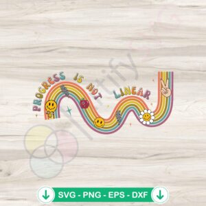 mockup-1-1740037069-1559428567.jpg Progress Is Not Linear SVG clipart for special education, cricut svg cut file