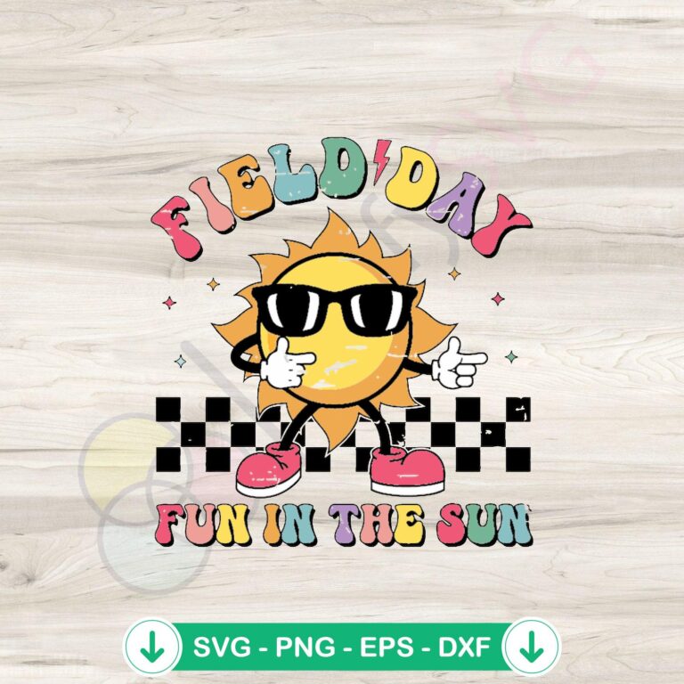 Retro Field Day Fun SVG Clipart for School Game Day 2 Retro Field Day Fun svg file for school game day cutting file