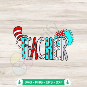 mockup-1-1740037992-1699494294.jpg Retro Dr Seuss Teacher SVG file for cutting machine