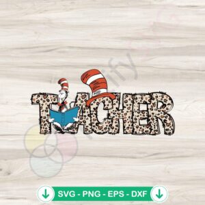 mockup-1-1740038043-1590991270.jpg Leopard Teacher Dr Seuss SVG file for cricut cutting machine