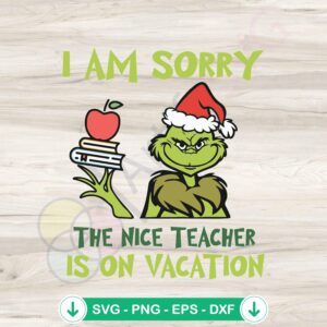 mockup-1-1740041242-1041322444.jpg Grinch Nice Teacher SVG file for Cricut cutting machine
