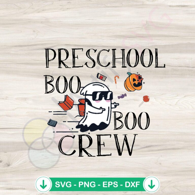Preschool Boo Crew School SVG Design File - Back To School SVG 2 Preschool Boo Crew School SVG file for cutting machine