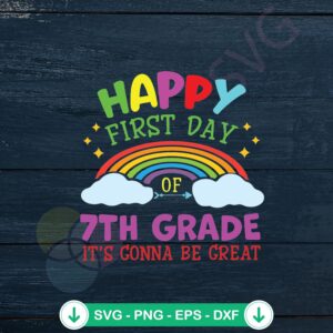 mockup-1-1740042105-1197250914.jpg Happy 7th Grade SVG file for Cricut cutting machine