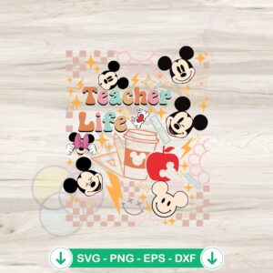 mockup-1-1740044221-1342898812.jpg Disney Teacher Life Mickey SVG file for cutting machine