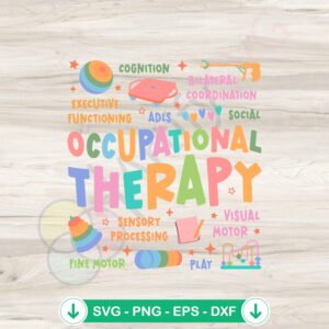 mockup-1-1740045086-257706609.jpg Occupational Therapy SVG file for Cricut, cutting file for therapist assistant